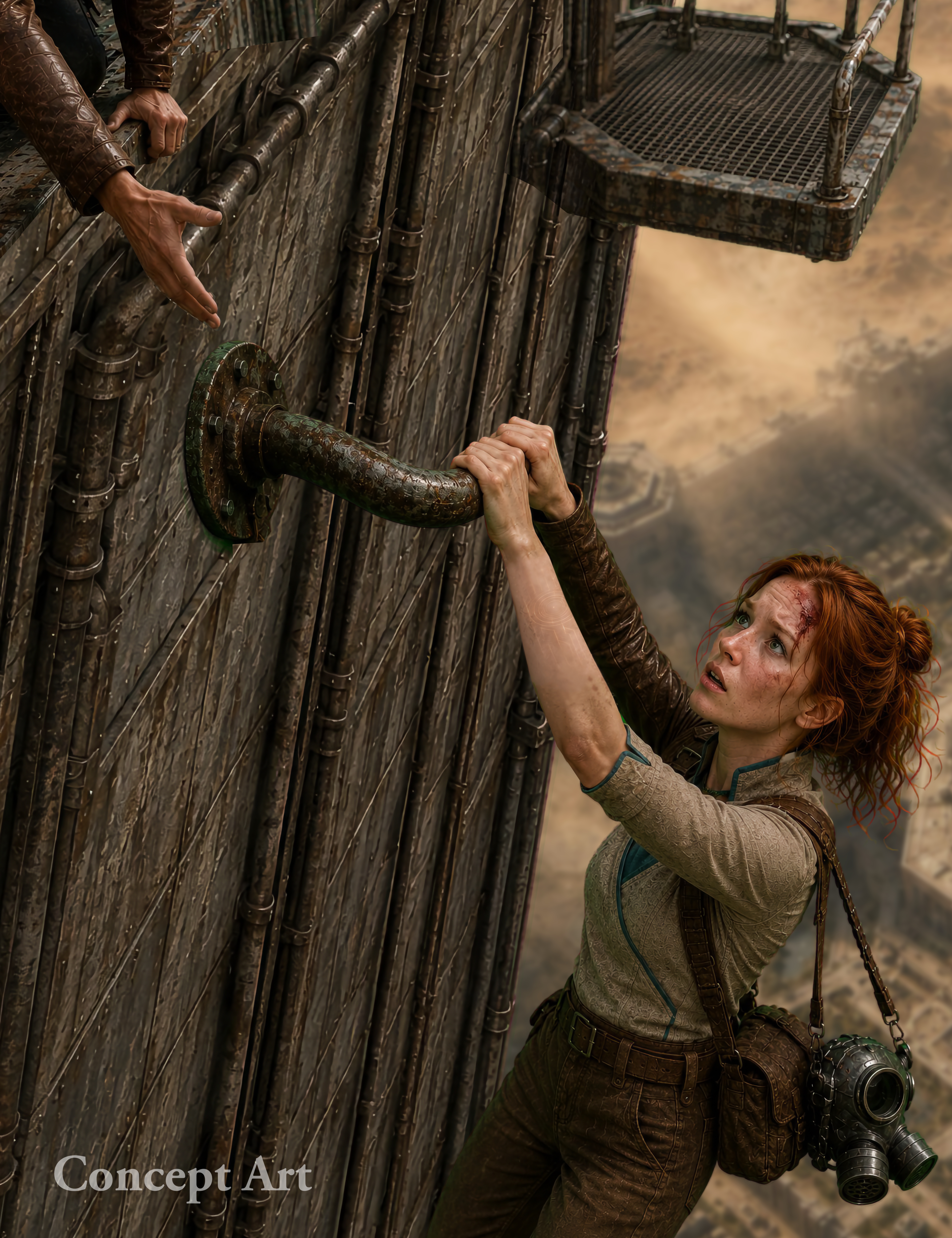 Starla Dangling on Tower